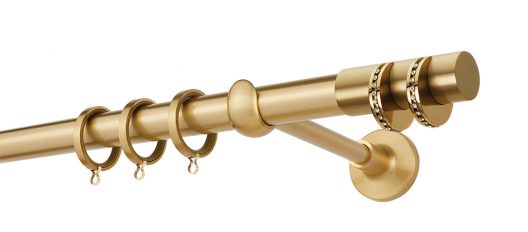 Κουρτινόβεργα PR4119 ORO Ματ/ ORO SWAROVSKI Φ25 ZOGOMETAL