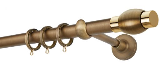 Κουρτινόβεργα PR4120 Μπρονζέ/ORO Φ25 ZOGOMETAL