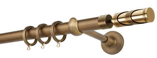 Κουρτινόβεργα PR4122 Μπρονζέ/ORO Φ25 ZOGOMETAL