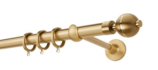 Κουρτινόβεργα PR4125 ORO Ματ/ ORO Φ25 ZOGOMETAL
