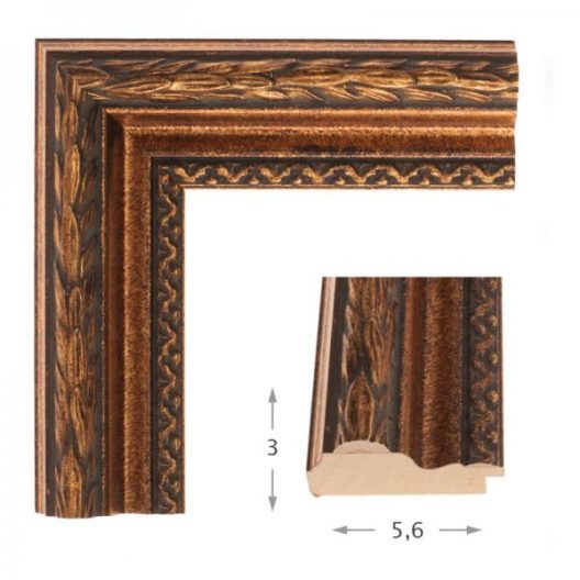 Κορνίζα Φύλλο Χρυσό Πατίνα E104000566