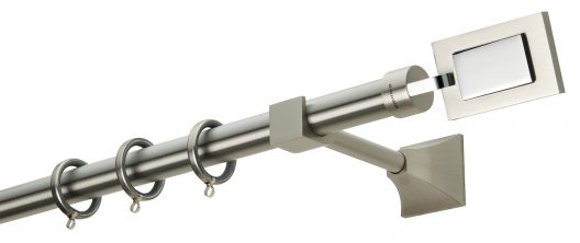 Κουρτινόβεργα PR4017 ΙΝΟΧ Ματ/Χρώμιο Φ25 ZOGOMETAL