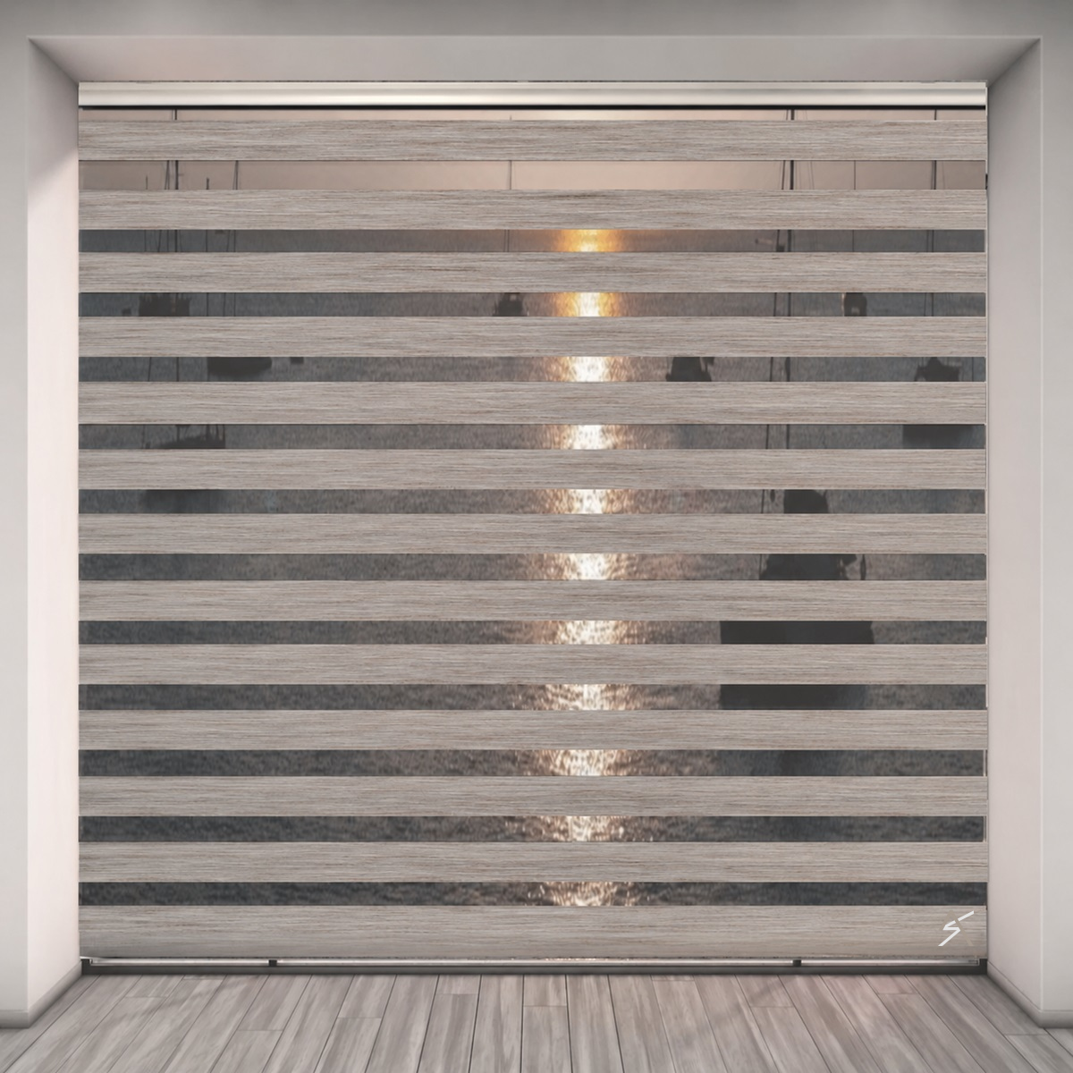 Ρόλερ διπλό k21529 White with black stripes